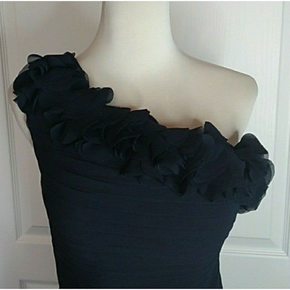 NWT GOWN ONE SHOULDER MERMAID GOWN DRESS RUCHED NAVY BLUE SIZE 6 WOMENS 6